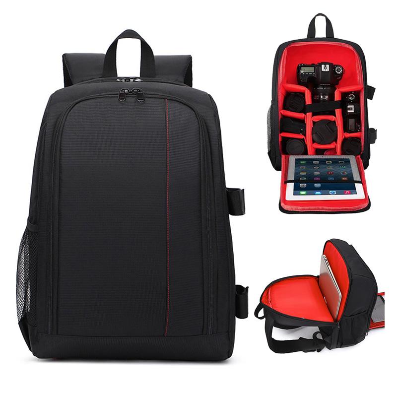 Large Capacity Slr Camera Backpack Multifunctional Outdoor Travel Bag Fits 15.6 Inch Laptop Shockproof Portable Photography Backpack For Camera Lens D красный