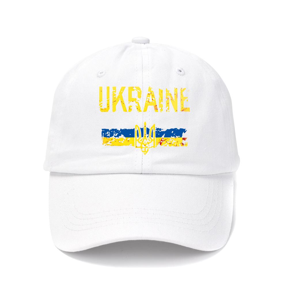 New Ukraine Washed Cotton Print Retro Unisex  Emblem Popular Baseball Cap Outdoor Sports Adjustable Sunshade Hat
