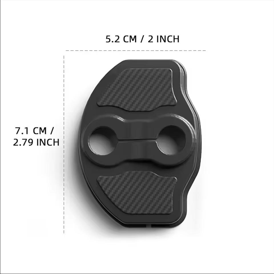 4pcs Car Door Mute Damping Cushion Silicone Door Lock Buckle Cover for Tesla Model Y 2025 Juniper