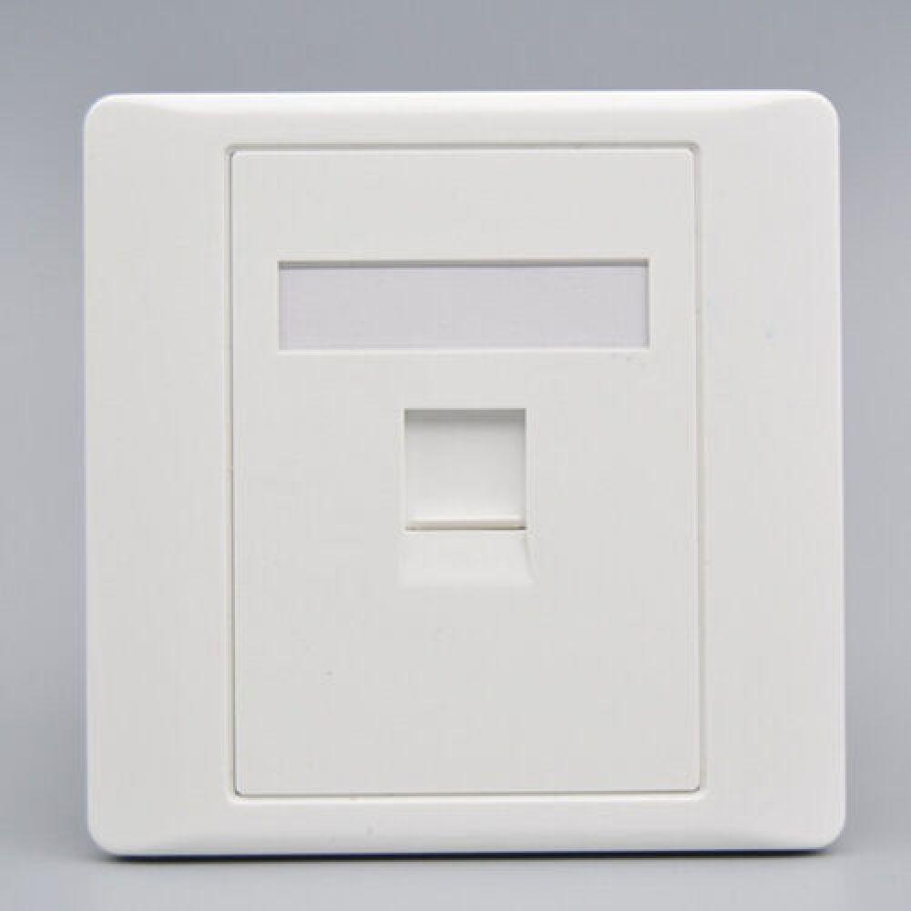 Female To Female CAT6 Gigabit Dual-Pass Network Wall Plug RJ45 LAN Faceplate Internet Straight Plug Outlet 86x86mm