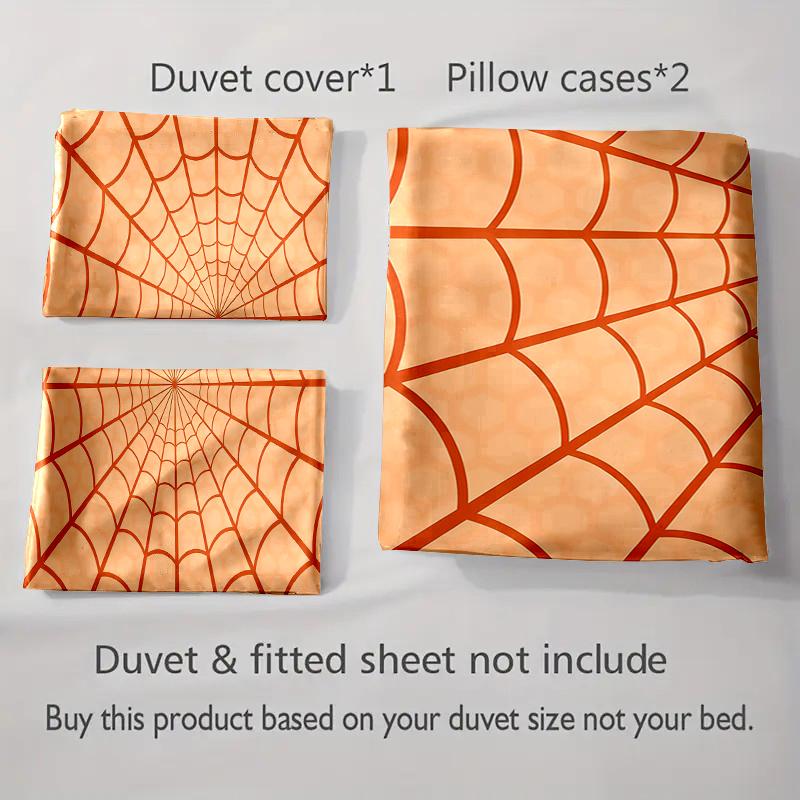 Geometric, radial, web-like. Bedding Duvet cover sets Duvet covers Pillowcases gifts (1 * Duvet Cover 2 * Pillowcases, without duvet insert)
