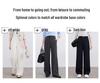 2026 Women's Slimming Wide-Leg Pants: Petite, Nine-Tenths Length, Straight, Loose Casual Fit for Spring and Summer