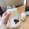 Straw Design Thermal Water Bottle Leak-proof Bouncing Insulated Tumbler Cat Thermos Cup  Kids