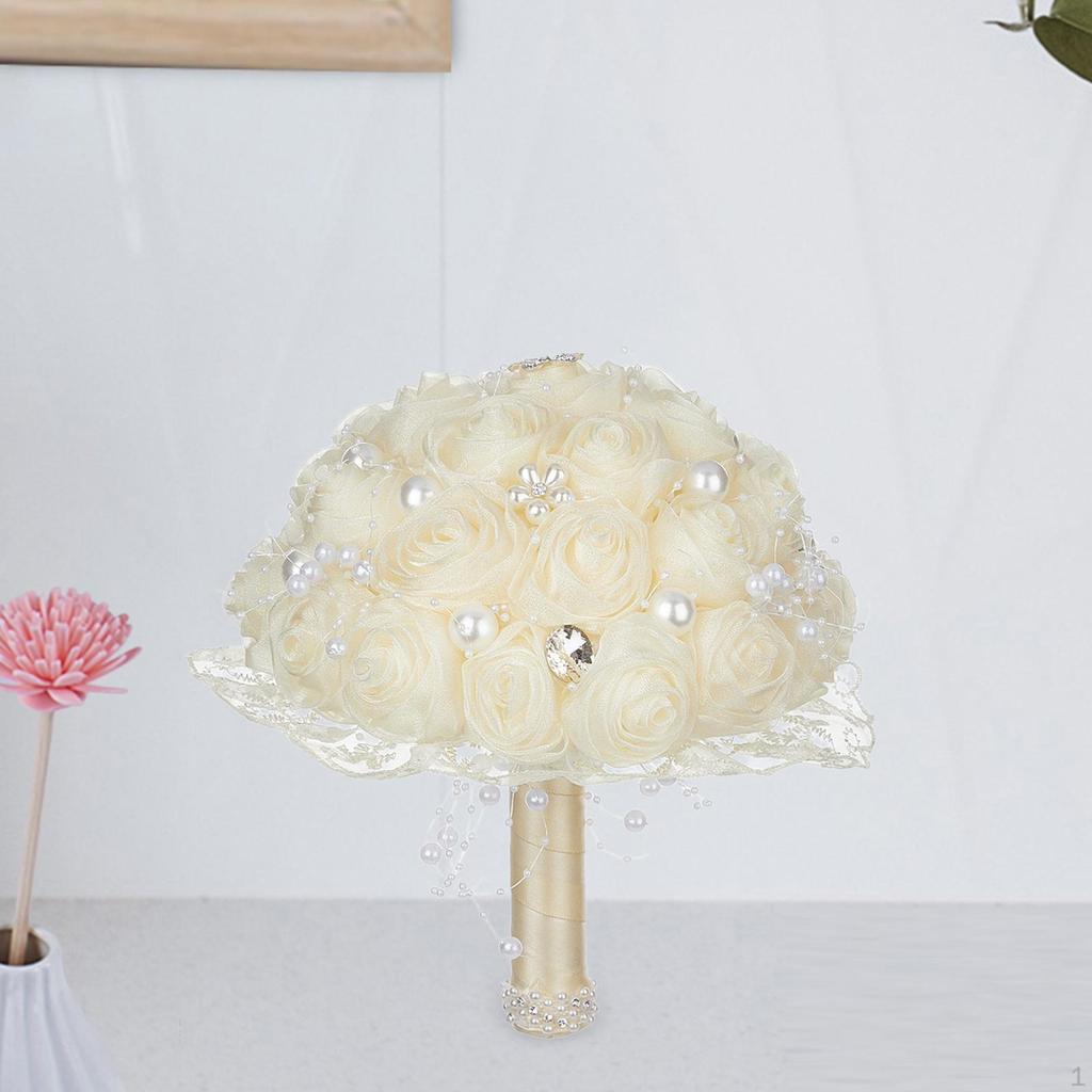 Artificial Rose Bouquet for Weddings, Tossing Flowers Celebrations