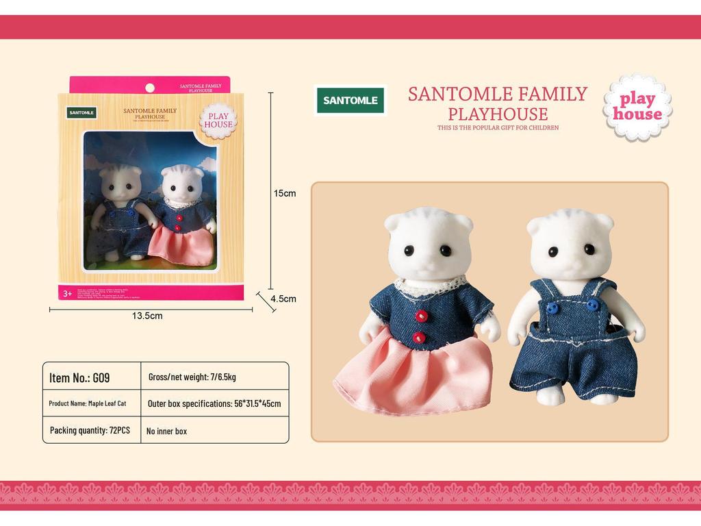 Senbel Mini Rabbit Doll Clothes Accessories for Children's Play House Set
