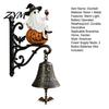 Illuminated Porch Hanging Halloween Light Up Ghost Pumpkin Doorbell, Vintage Resin Wall Bell with Spooky Yard Accessories Warm Glowing, Battery