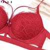 DKGEA Women Sexy Underwear Set Lace Black Push Up Bra Plus Size C D Cup