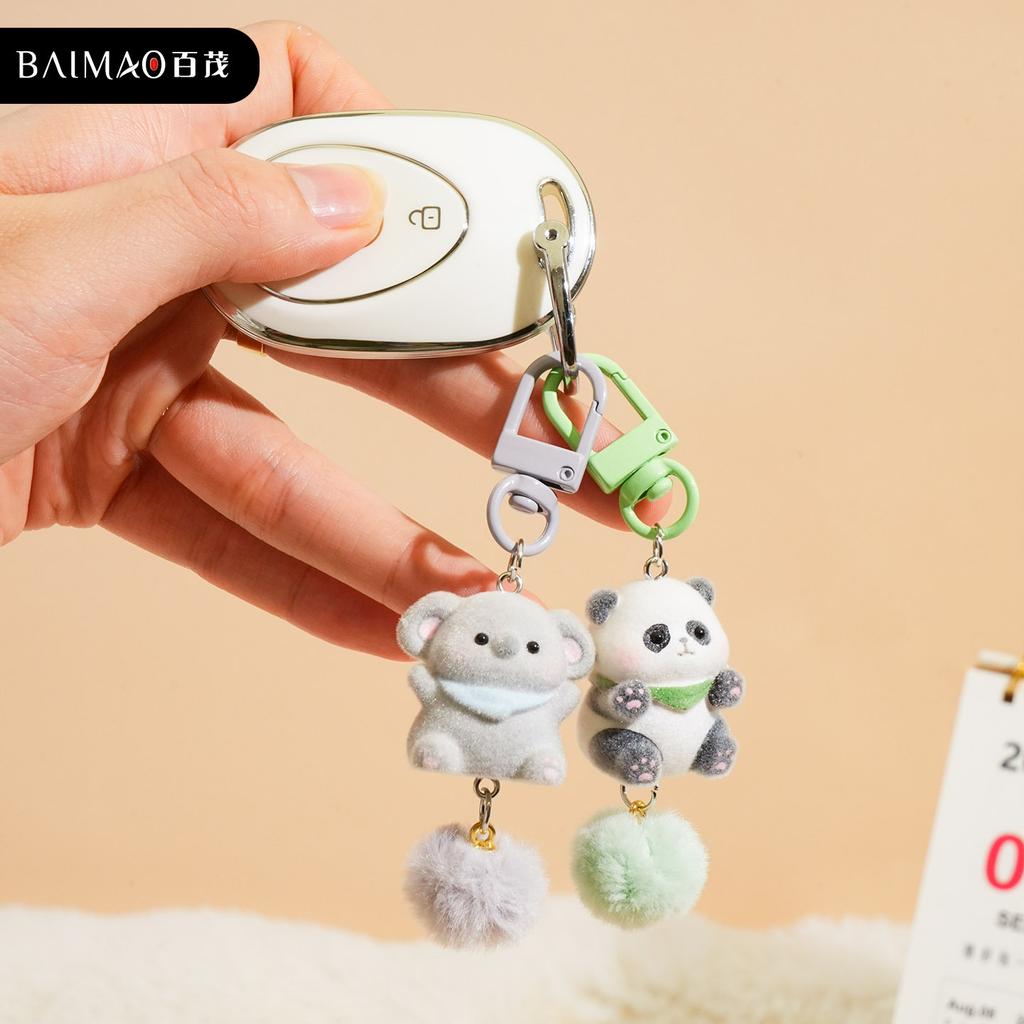 Original Cute Pet Paradise Small Nose Gaga Pair Keychain Creative Resin Doll Couple Keychain Bag Pendant