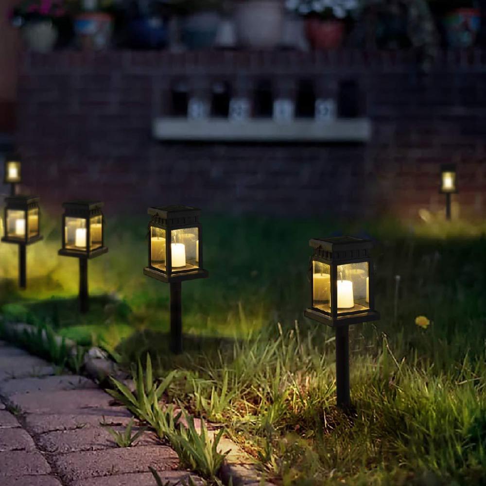 Solar Powered Ground Insert Lamp Outdoor Garden Decor Warm Atmosphere Light Solar Garden Lights Landscape Lighting