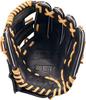 ZETT Youth Baseball Soft Black X Pastel Brown BJGB74510F Glove, Steer, All-Around, Left-Handed Throw, (1932), Size SS,