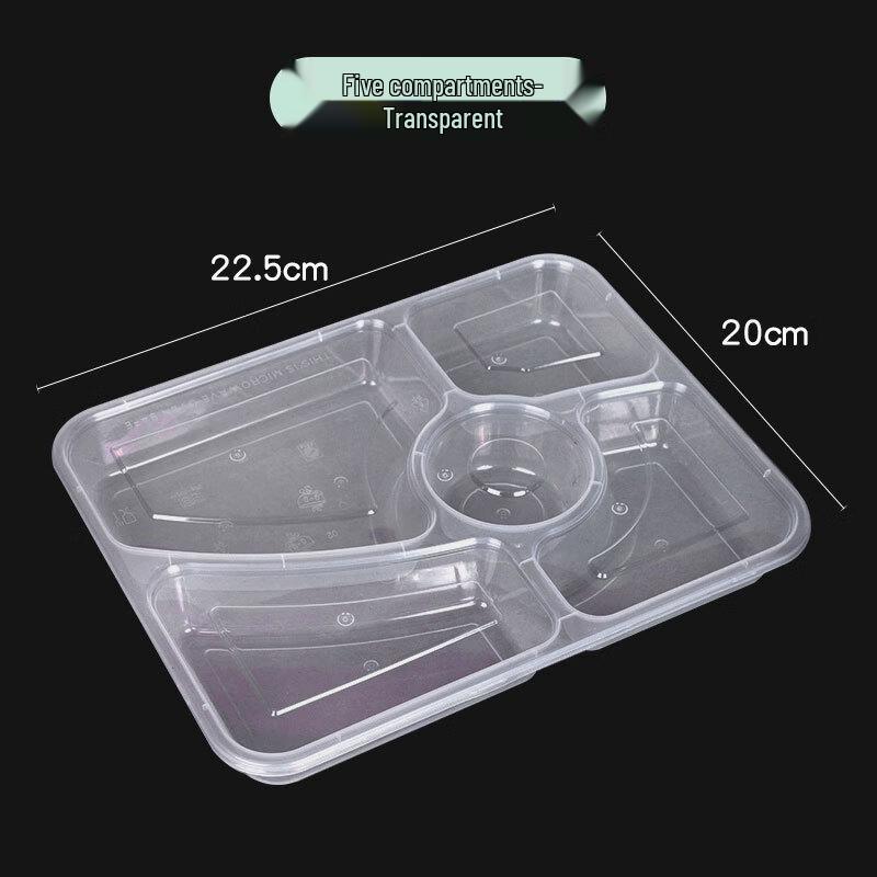 Disposable 3-Compartment Takeout Food Container