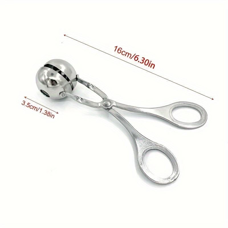 

1 шт., Форма для фрикаделек с антипригарным покрытием, Ложка для фрикаделек из нержавеющей стали с длинной ручкой - Идеально для ресторанов, кухонной утвари и посуды S 1PC