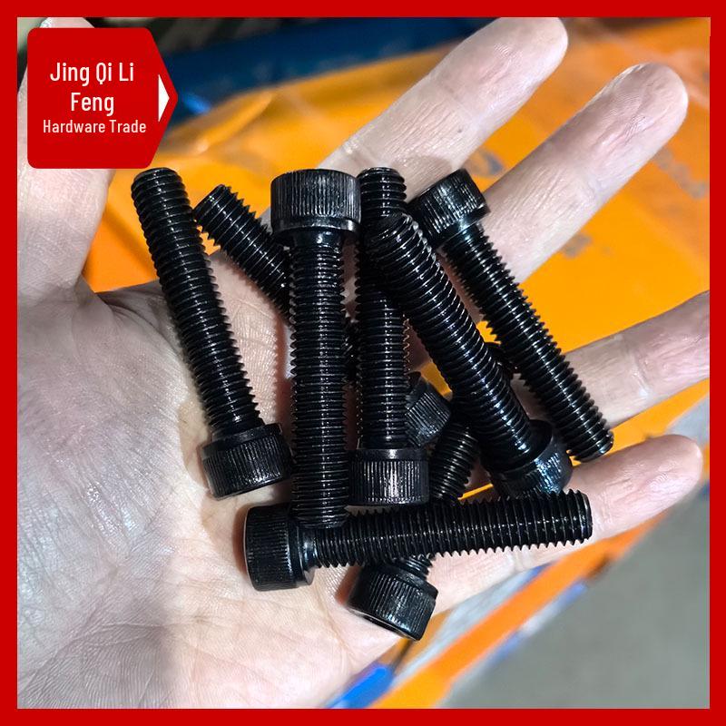 Grade 12.9 Full Thread Hex Socket Head Cap Screws - M3-M14 Black Cylindrical Bolts for Maker Accessories