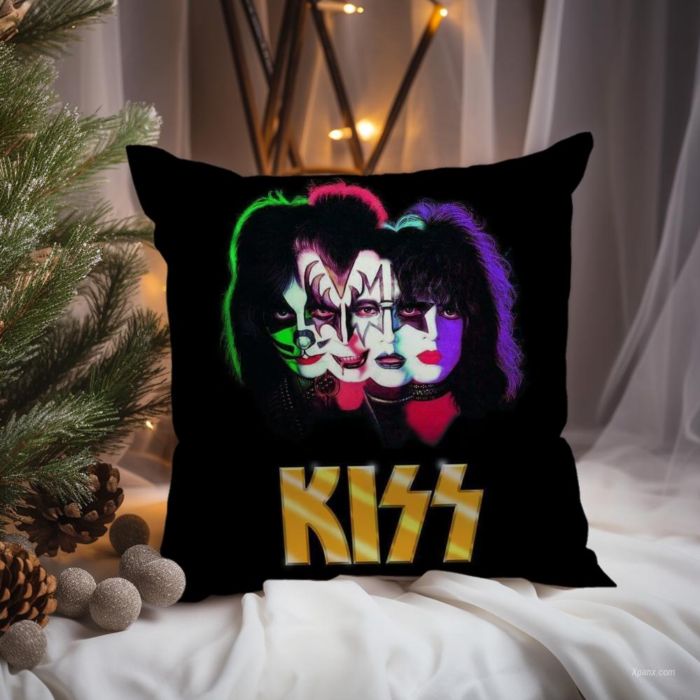 Rock K-Kiss Band Music Cushion Cover Premium Comfort Reversible Pillow Cove -Two in One Design for Any Room & Car Interior
