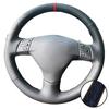 Car Interior Hand Stitched Artificial Leather RX330 RX400h RX400 Toyota Corolla Verso Camry Steering Wheel Cover For Lexus