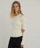 CITYBREEZE Slim Fit Diagonal Wrap Ribbed Knit_Ivory