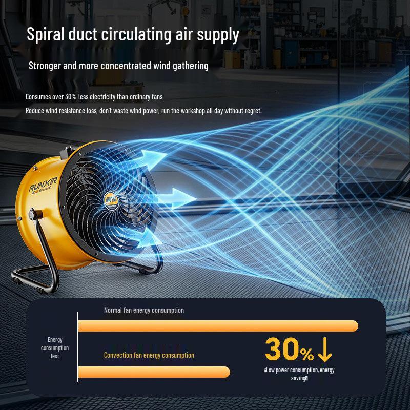 Ventilador de Piso Axial Industrial de Alto Rendimiento para una Circulación de Aire Óptima