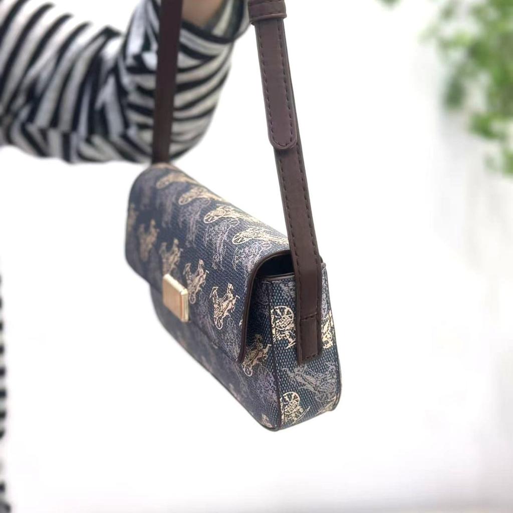 Fashion Versatile Simple Carriage Print Bag Designer High-Quality Underarm 2025 Women's Single Shoulder Crossbody Bag