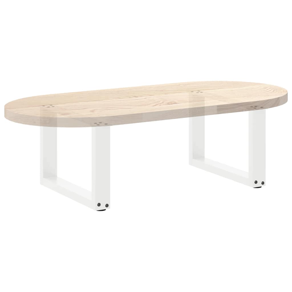 Vidaxl Nogi Do Stolika Kawowego, 2 Szt., Białe, 50X(30-31) Cm, Stal