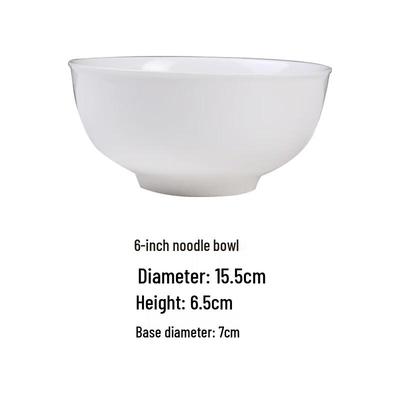 Chuangfa 6-inch Ceramic White Bowl