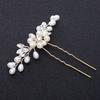 Creative Fashion White Wedding Style Hair Bridal Hair Stick Floral Hairpin Beautiful Headdress Plait Hair Clip Accessories Gifts