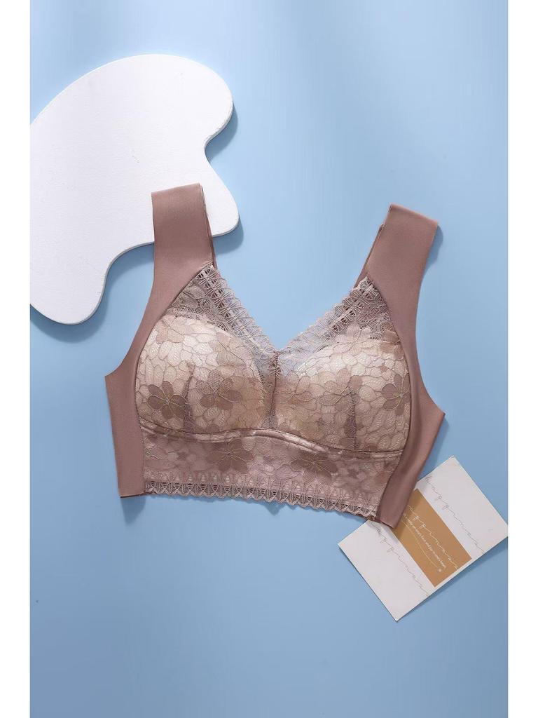 Top-Selling Seamless Plus Size Lace Bra: Ice Silk, Anti-Sagging, Comfortable, and Anti-Exposure