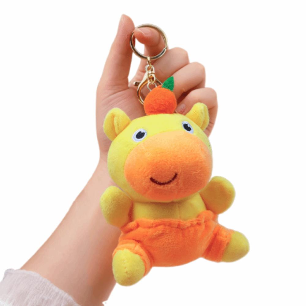 Cute Capybara Lulu Plush Keychain Lovely Dolphin LULU Plush Doll Stuffed Animal Key Ring  Kids Toy