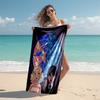 1pc Wednesday (7) Beach Towel, Comfortable and Thick, and Swimming/Bath/Picnic/Camping Towel, Suitable for Seaside Beaches