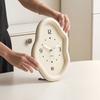 Wooden Clock Ins Simple Desktop Decoration Home Cream Style Clock Living Room Entrance Desk Clock Fun Decoration Bedroom Clock