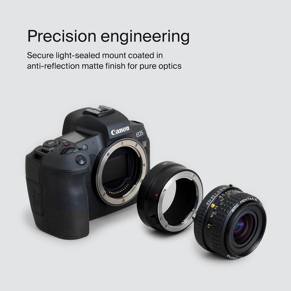 Urth Lens Mount Adapter: Compatible with Pentax K Lenses to Canon R Camera Bodies