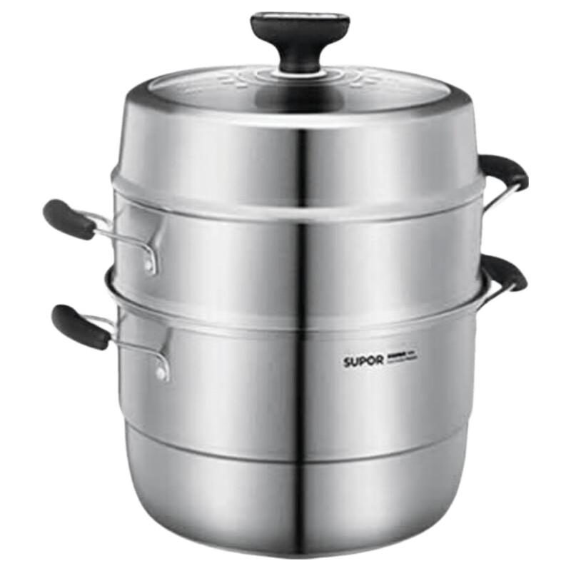 Supor 3-Layer 304 Stainless Steel Steamer with High Arched Lid