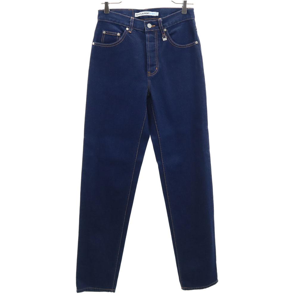 Unused SAINT LAURENT Straight Denim Pants W29 Indigo JEANS Button Fly Men's Used