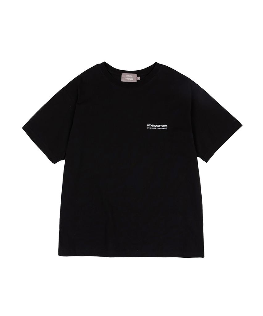 WHEN YOU MOVE Silket Cotton Basic Logo Short Sleeve T-Shirt (3 Colors)