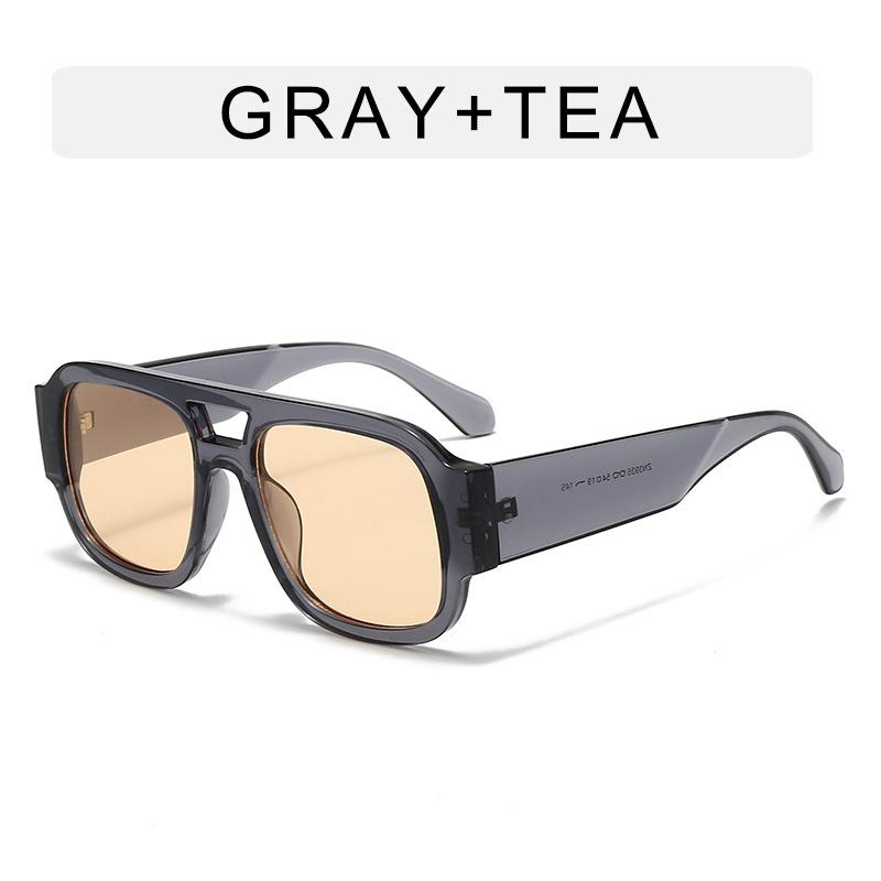 

Солнцезащитные очки в европейско-американском стиле для мужчин, квадратной формы, с двойной переносицей, для вождения, рыбалки, мужские солнцезащитные очки