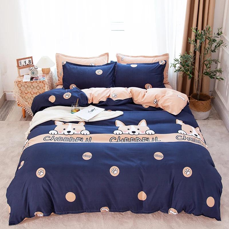 Cartoon Duck Duvet Cover Twin Queen Size, Cute Farmhouse Livestock Yellow Duck Bedding Set for Kids Boy Bedroom Decor 3/4pcs Set