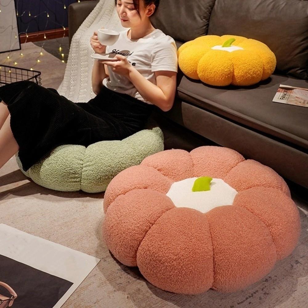 Plush Tatami Mat Flurry Soft Pumpkin Pillow Cute Pumpkin Cushion Futon  Living Room