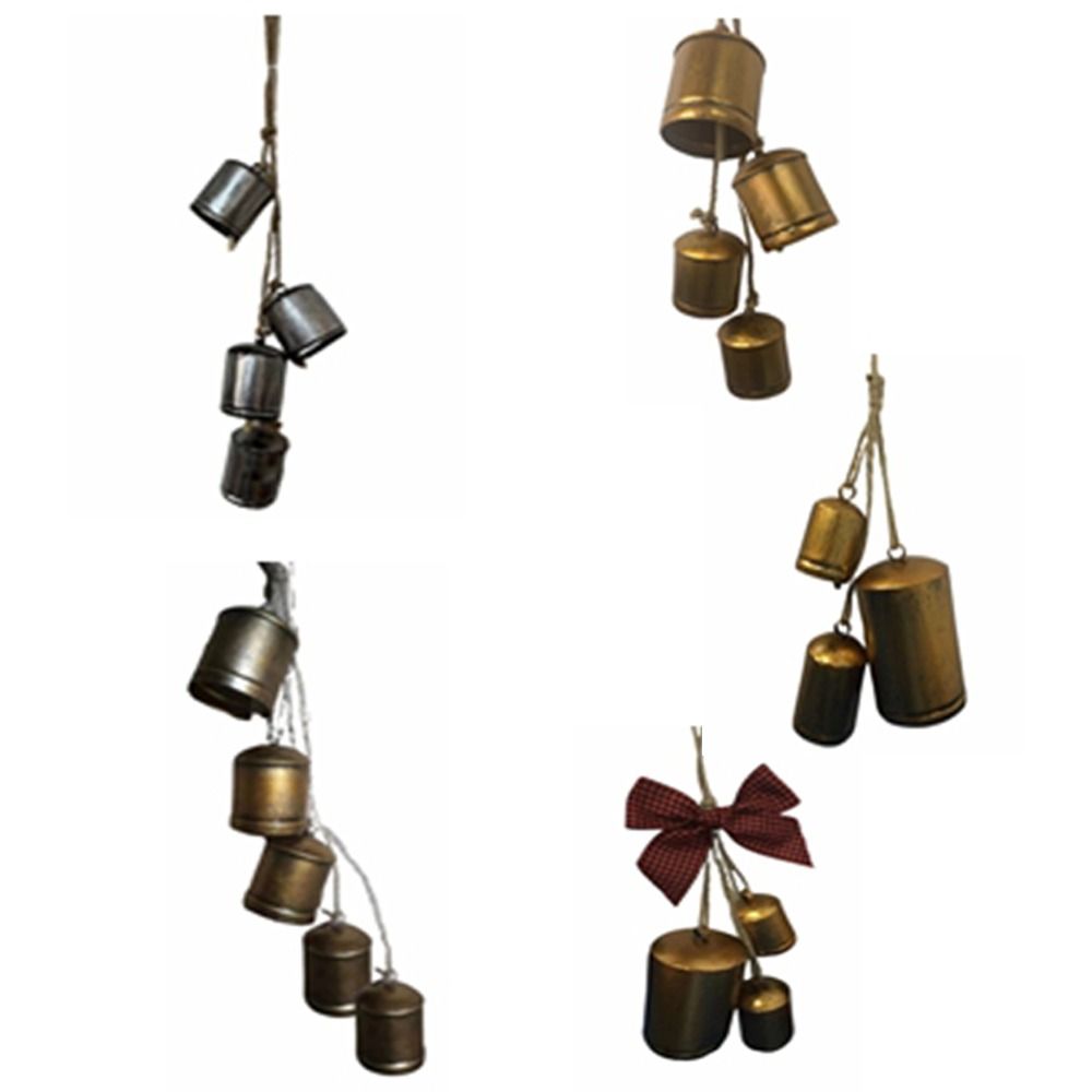 Metal Christmas Cow Bells Vintage Tranquil Wind Chimes  Christmas Tree Decoration