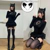 Outfit Cosplay Gothic Long Sickly Top and Bottom Idol Black M [AOTYP] Landmine-style Set, Black, Lolita, Cute, Sleeved, Cute, Set, Cake, Skirt, Cross,