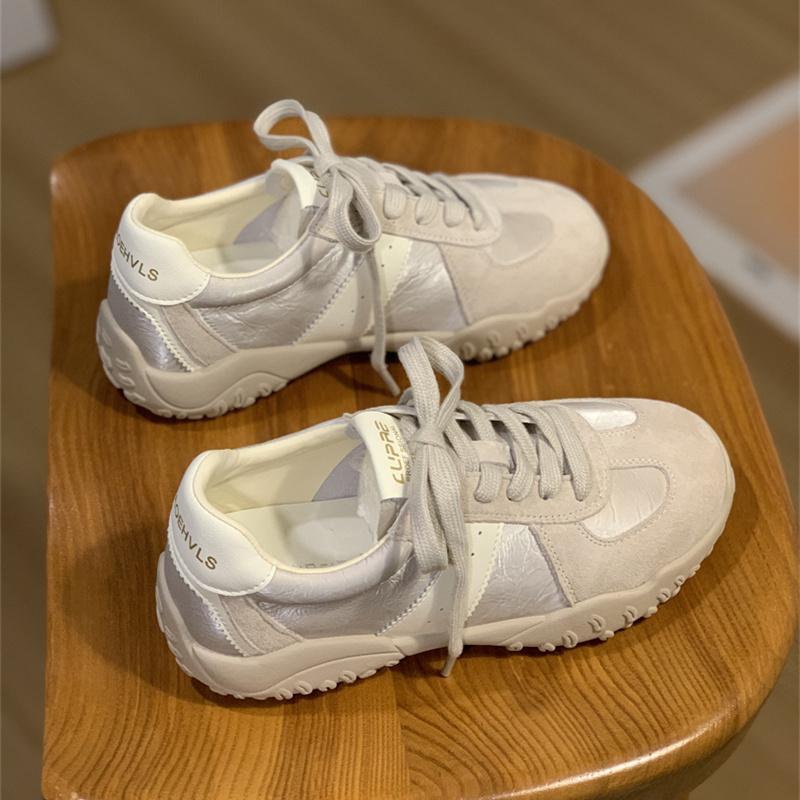 Lan Cabinet Taro Purple German Training Shoes Women's Forrest Gump Shoes 2025 Spring New Women's Shoes Show Small Non-slip Casual Sports Shoes