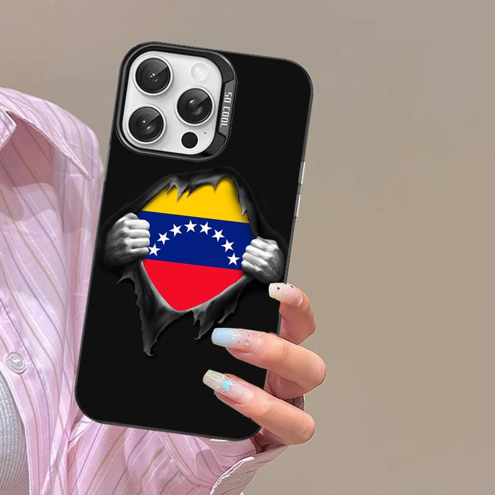 

Flag Of Venezuela Phone Case For iPhone 16 15 14 13 12 11 Pro Max X XR XSMAX Matte Shockproof Back Cover iPhone 15 pro