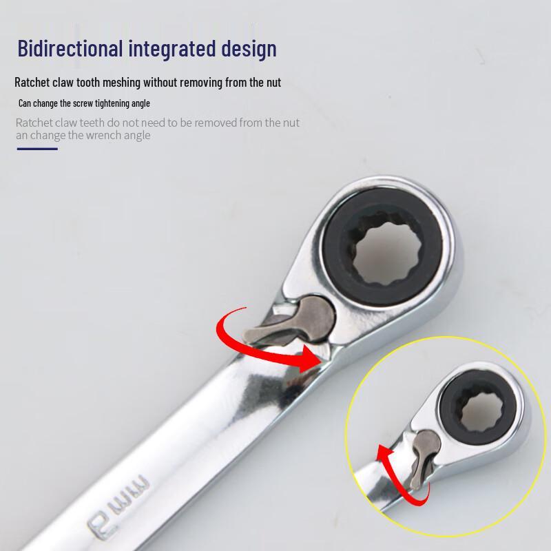 Great Wall 72-Tooth Industrial Grade Reversible Ratchet Combination Wrench