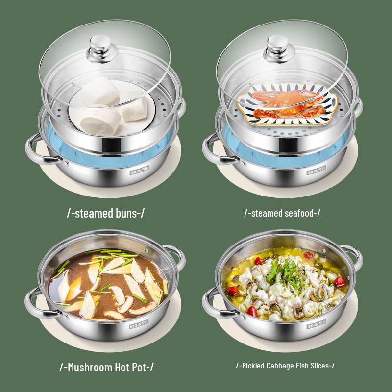 Bernice Osberg 28cm doppelwandiger Dampfgarer aus Edelstahl