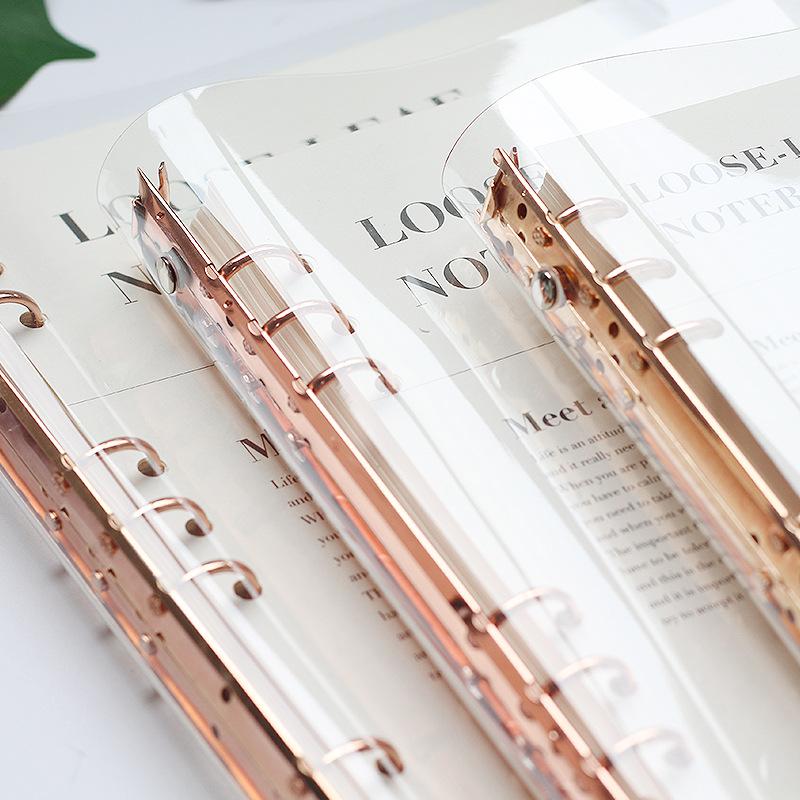 A5 A6 B5 Rose Gold Black With 90 Sheet Inner Page Binder Notebook Cover Diary Agenda Planner Paper Cover School Stationery