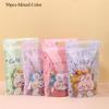 Cute Snack Ziplock Bag Cookie Candy Packaging Bag Party Gift Bag Storage Bag 4Colors Mixed New Year Wedding Party Gift Bag 50pcs
