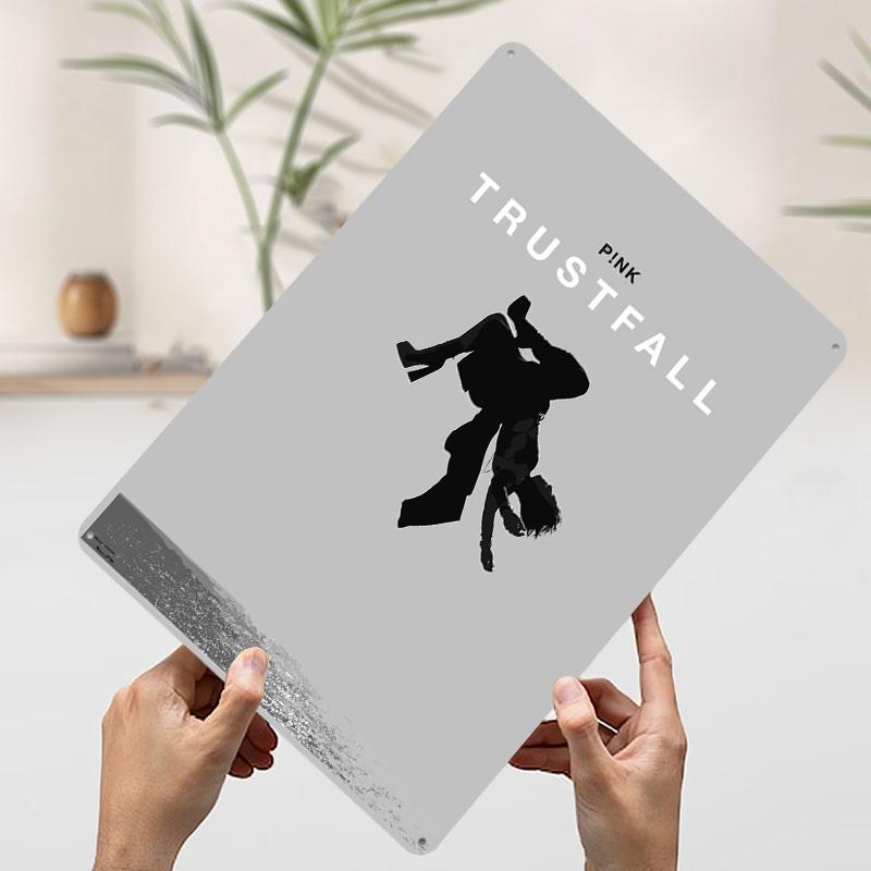 

Pnk TRUSTFALL Album Cover Art Printed Poster Customized Wall Art Retro Vintage Metal Tin Signs for Bedroom Decorations Man Cave 7.9x11.8In(20x30cm)