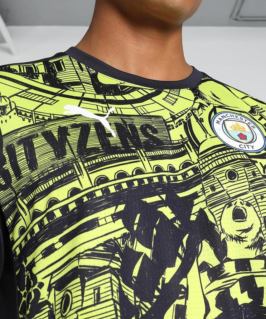Sporty MCFC Prematch SS Shirt 777578 24 Color Yellow Blue [PUMA] Men's Fall/Winter Glow/Magic (14)