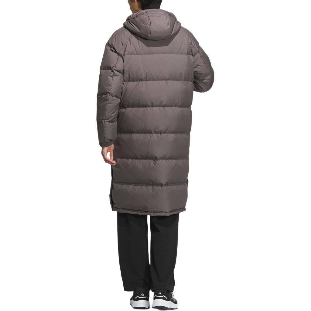 adidas Piumino Lungo Confortevole Lungo Caldo Versatile Giacca Piumino Unisex Capispalla Grigio Carbone JW6741