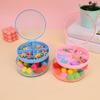 Handheld DIY Jewelry Box Cute Double-layer Drawer Box Round Storage Box  Desktop