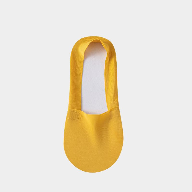 

Носки-лодочки, женские летние, тонкие, хлопковая подошва, носки Ice Silk, невидимые носки, силиконовая противоскользящая пятка, позиционирование мелкого горлышка, женские носки Ladies average size жёлтый