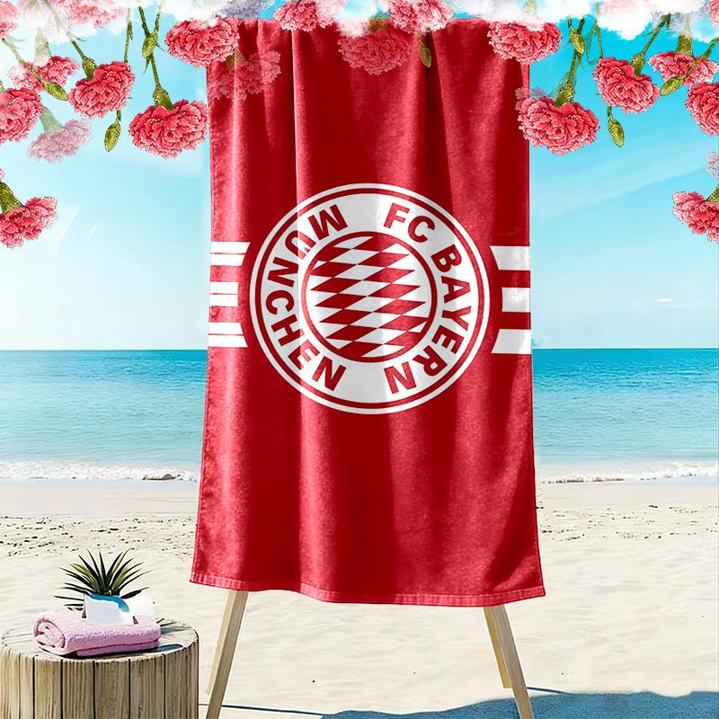 FCB Print Beach Towel, Large Soft Quick Dry Towel for Beach Camping Swimming